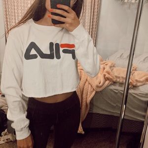 FILA long sleeve crop top